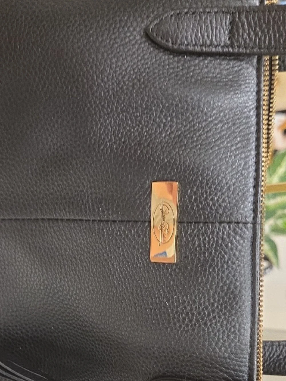 Onna Ehrlich Black Leather Tote with Tassel